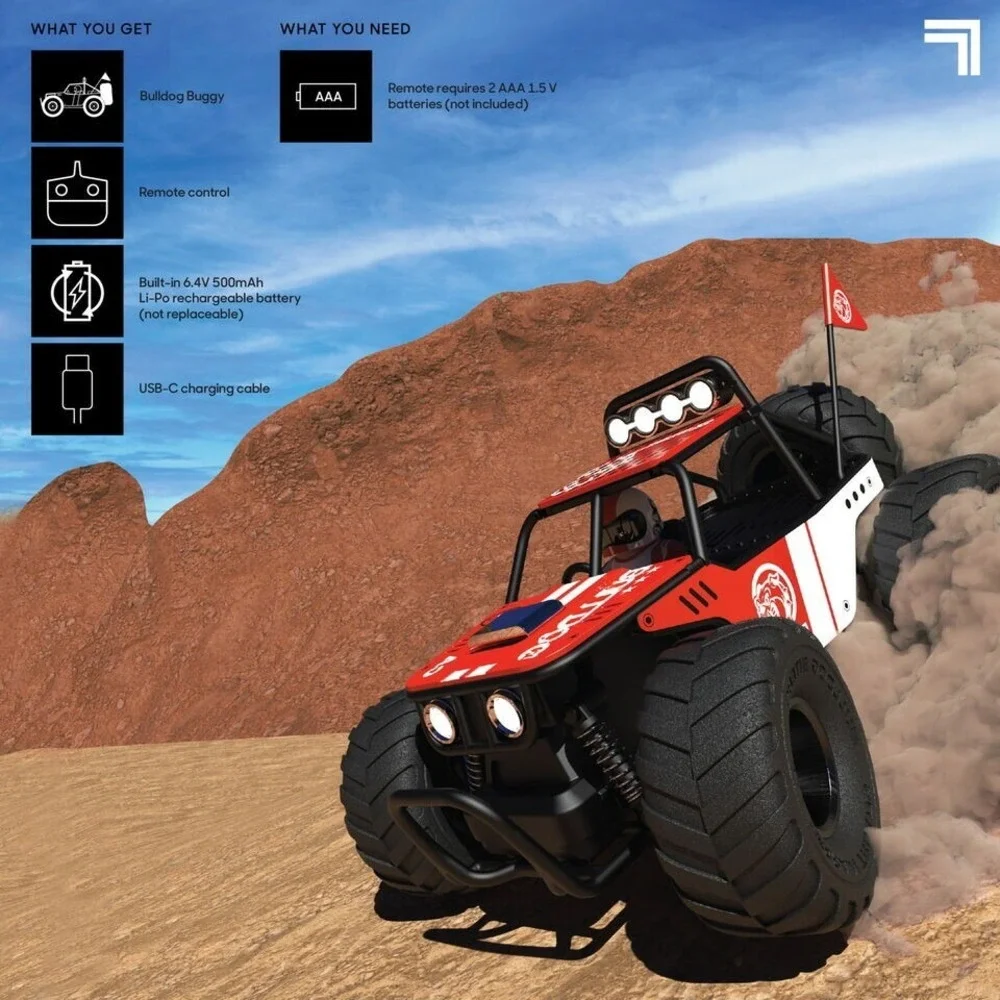 Bulldog Buggy Remote RC  Control Off-Roader, Wireless Sharper Image Toy Control‎